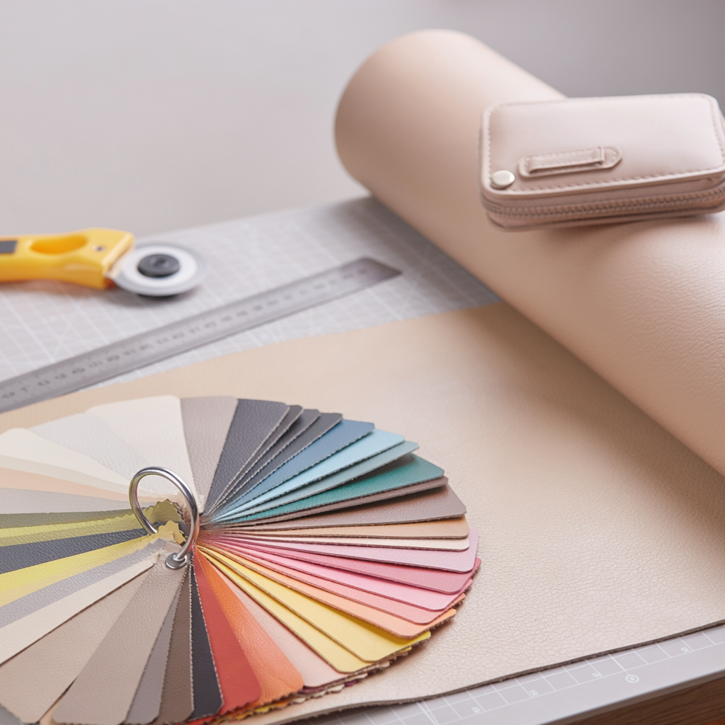 Hochwertige Kunstleder Farbmuster für Gastronomie-Einrichtungen. Pflegeleicht, abwischbar und UV-beständig.