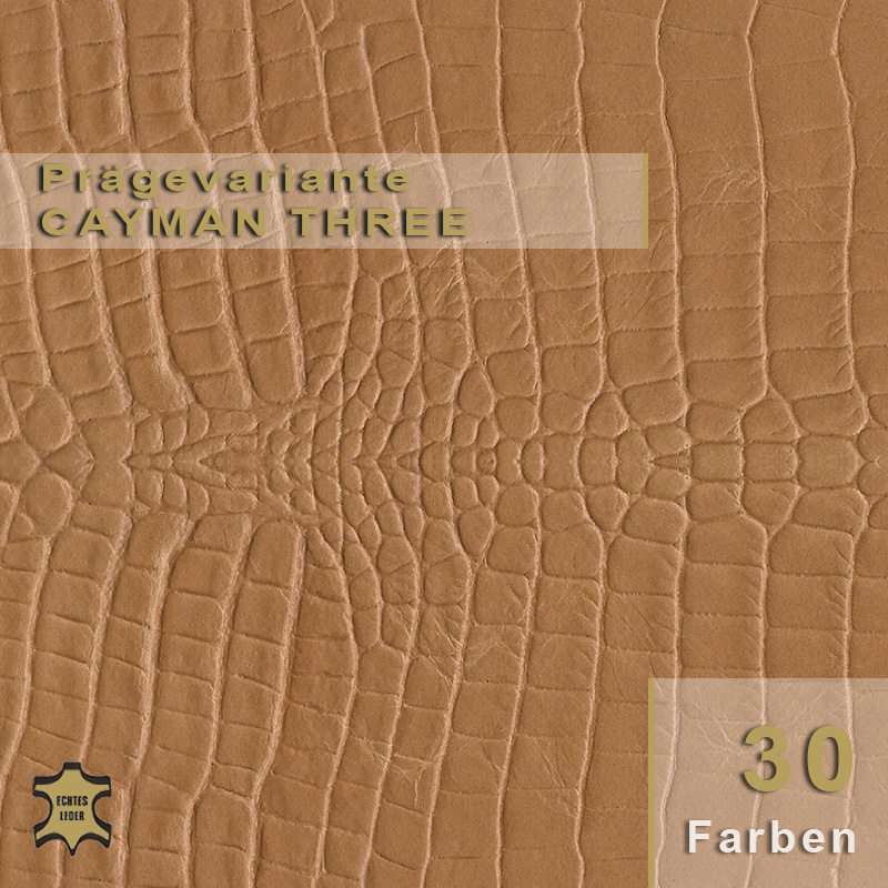 Design-Leder | Cayman Optik (Lederprägung Cayman Three)