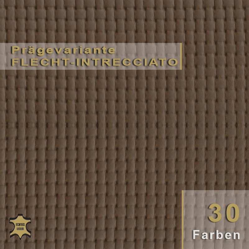 Design-Leder Flecht-Intrecciato Exklusives Design-Leder mit Flecht-Intrecciato-Optik für luxuriöse Polsterarbeiten.