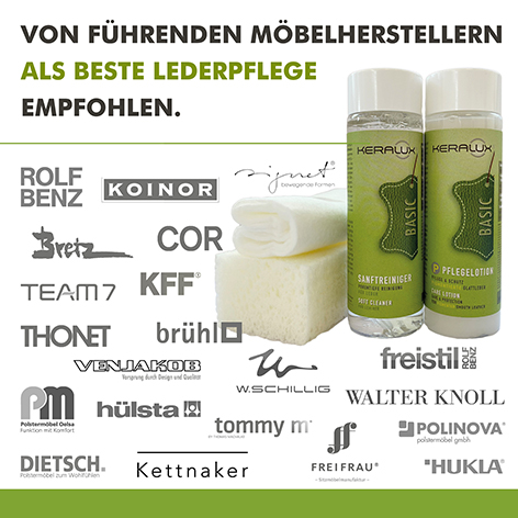 Herstellerhinweis, Möbelhersteller Empfehlung. Herstellerhinweis, welche führende Möbelhersteller, dieses Produkt empfehlen.