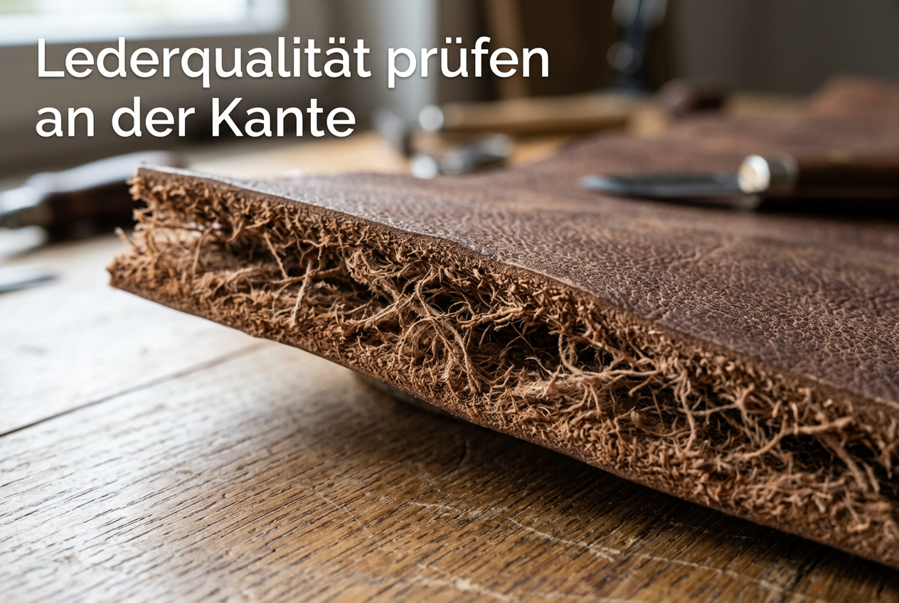 Rückseite von echtem Leder mit Fasern