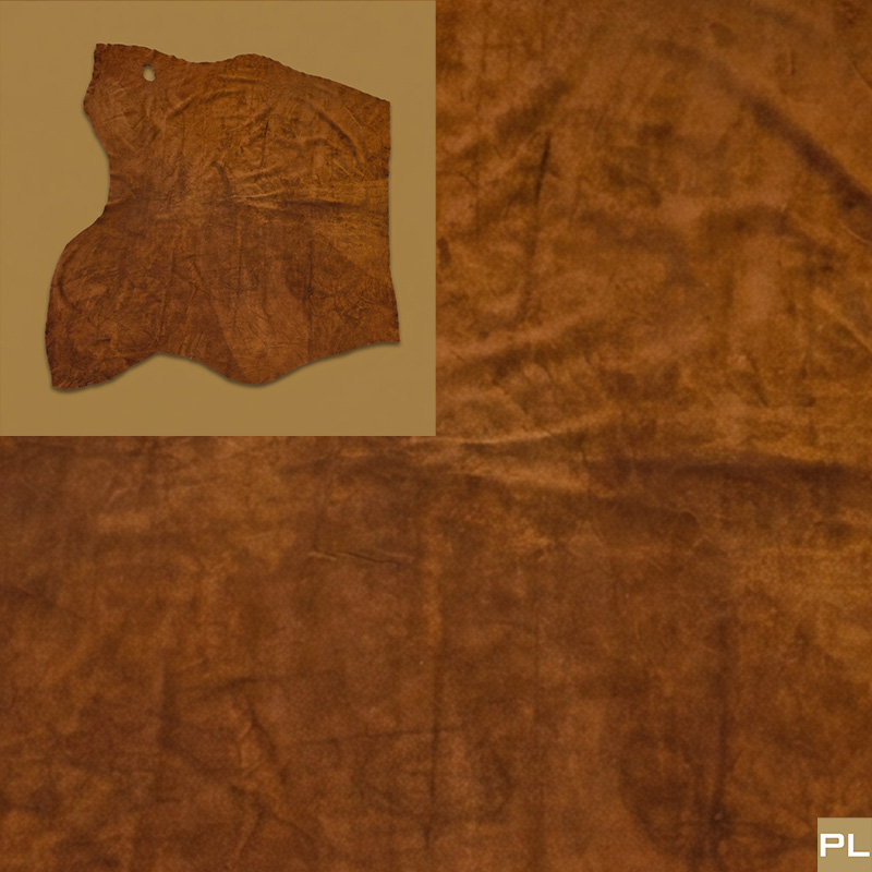 Velourleder in einem cognac Ton, 1.83 m² Velourleder in einem cognac Ton, 1.83 m²