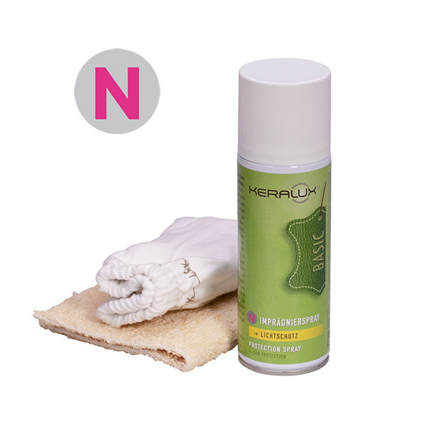 KERALUX Set N – Spezialpflege für samtige Rauleder und Nubuk-Oberflächen. KERALUX Set N für Wildleder und Nubukleder zur Auffrischung der Haptik und zum Schutz vor alltäglichen Verschmutzungen.