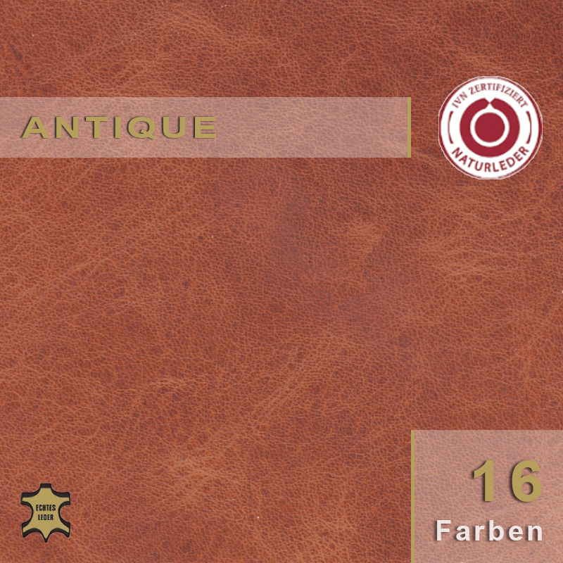 Antique Echtleder – Zeitloser Vintage-Look für edle Möbelstücke. Charismatisches Antique Leder mit authentischem Patina-Effekt für zeitlose Möbel-Restaurationen und exklusive Tapezierarbeiten online bestellen.