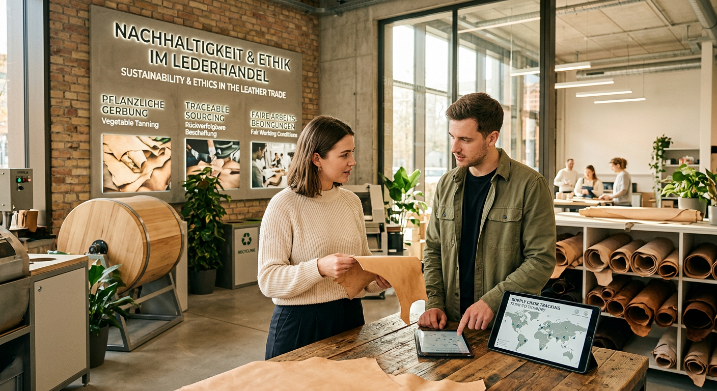 Nachhaltigkeit & Ethik: Experten prüfen pflanzlich gegerbtes Leder und transparente Lieferketten in Österreich.