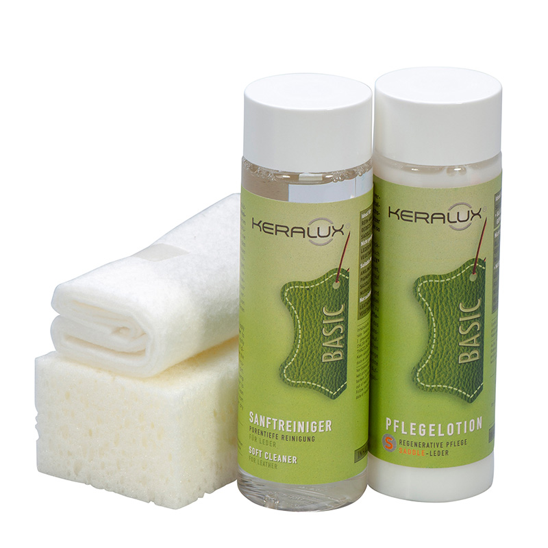 KERALUX® Set S | gewachste Leder / Saddle